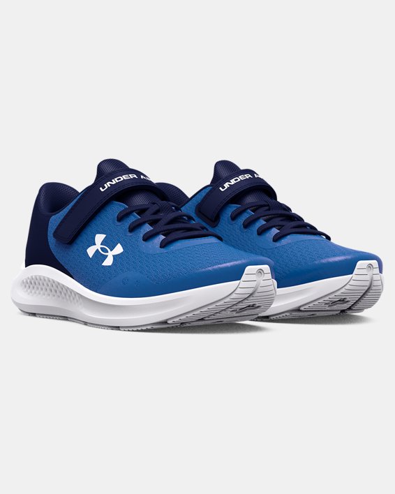 Boys' Pre-School UA Pursuit 3 AC Running Shoes, Blue, pdpMainDesktop image number 3